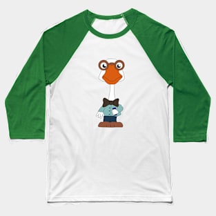 The smart goose with glasses Baseball T-Shirt